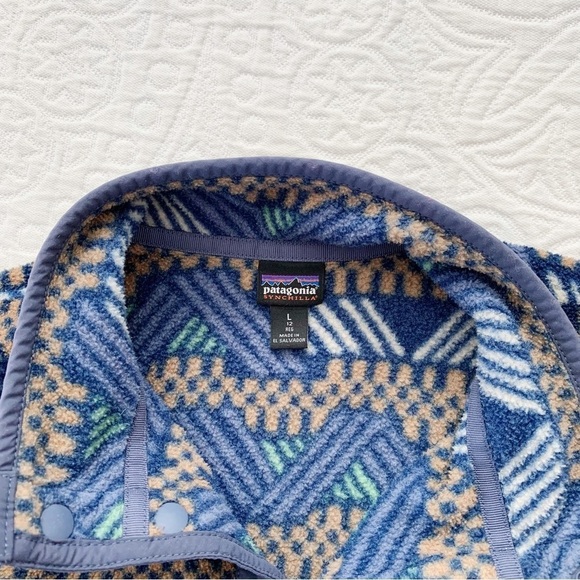 Patagonia Kids' Lightweight‎ Synchilla Snap-T Fleece Pullover, Cliffside Navy - Picture 5 of 5
